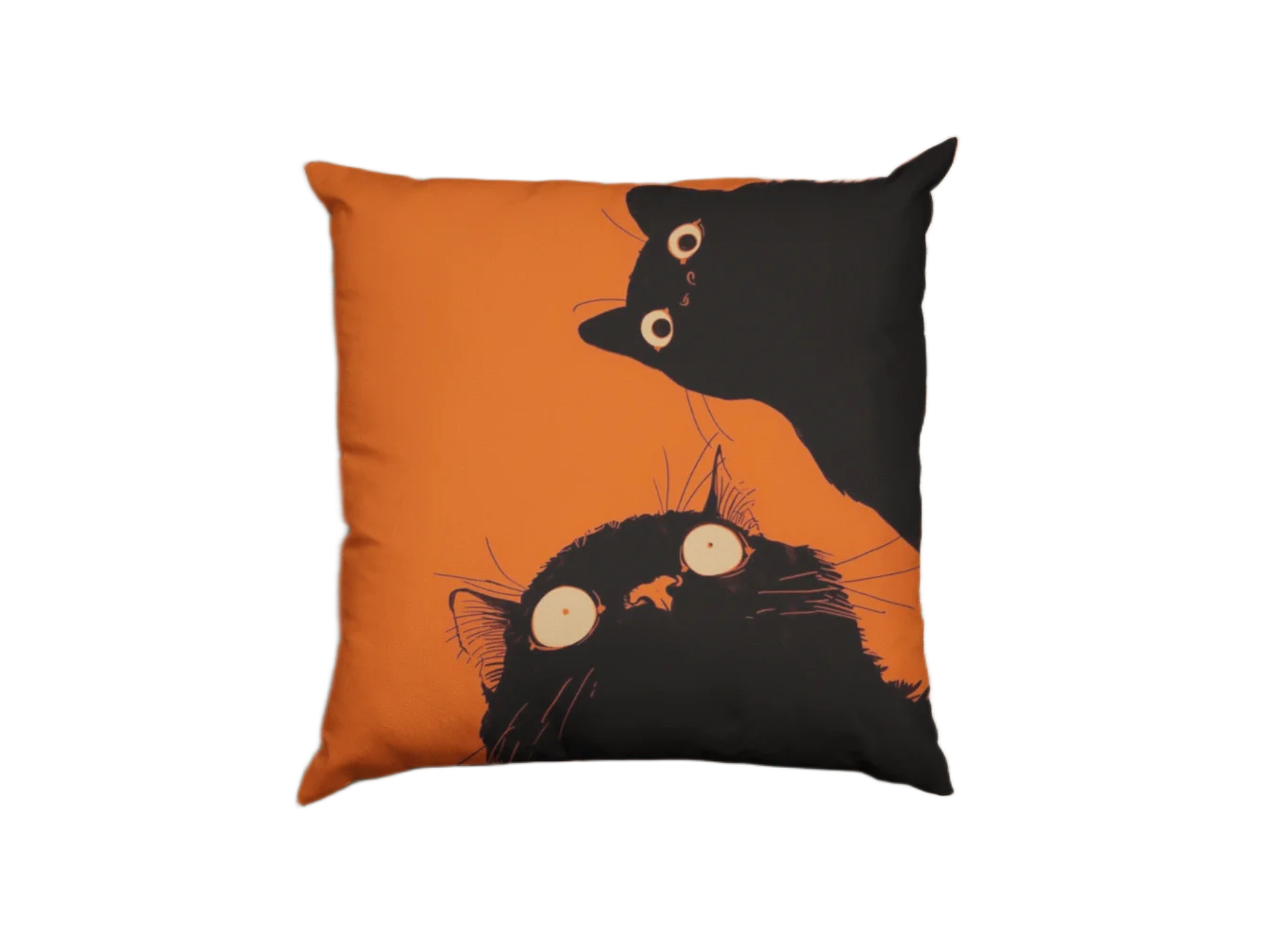 orange Void Cat Pillowcase for black cat lovers