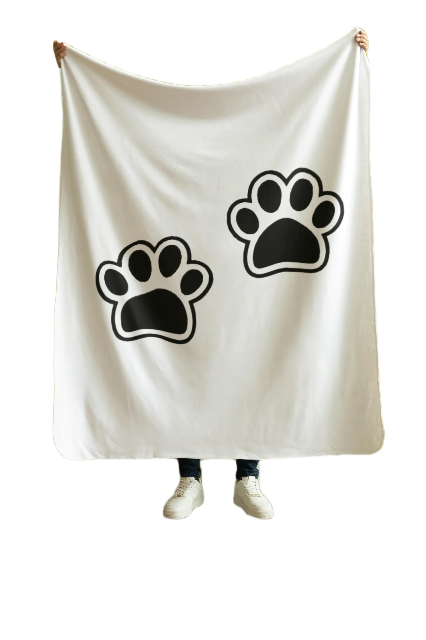 white flannel blanket for black cat lovers