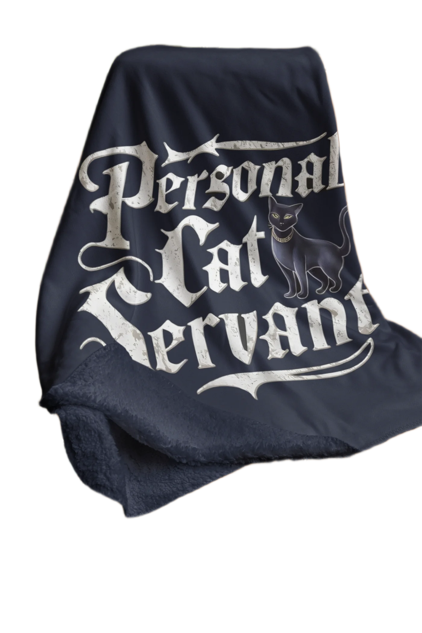 black flannel blanket for black cat lovers