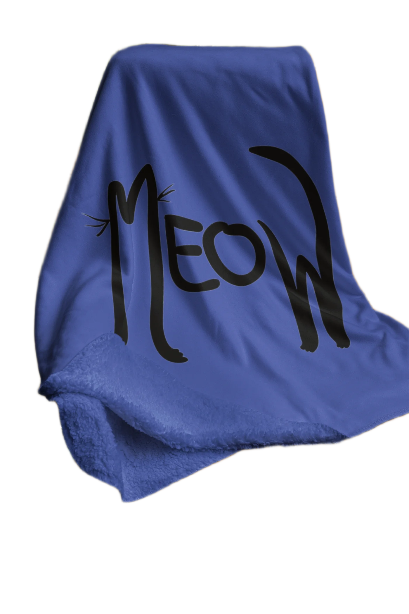 blue flannel blanket for black cat lovers